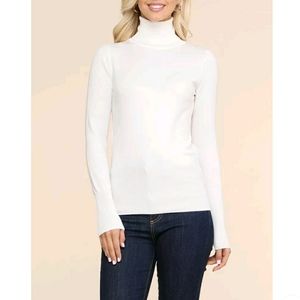 NWOT White Knit Layering Turtleneck